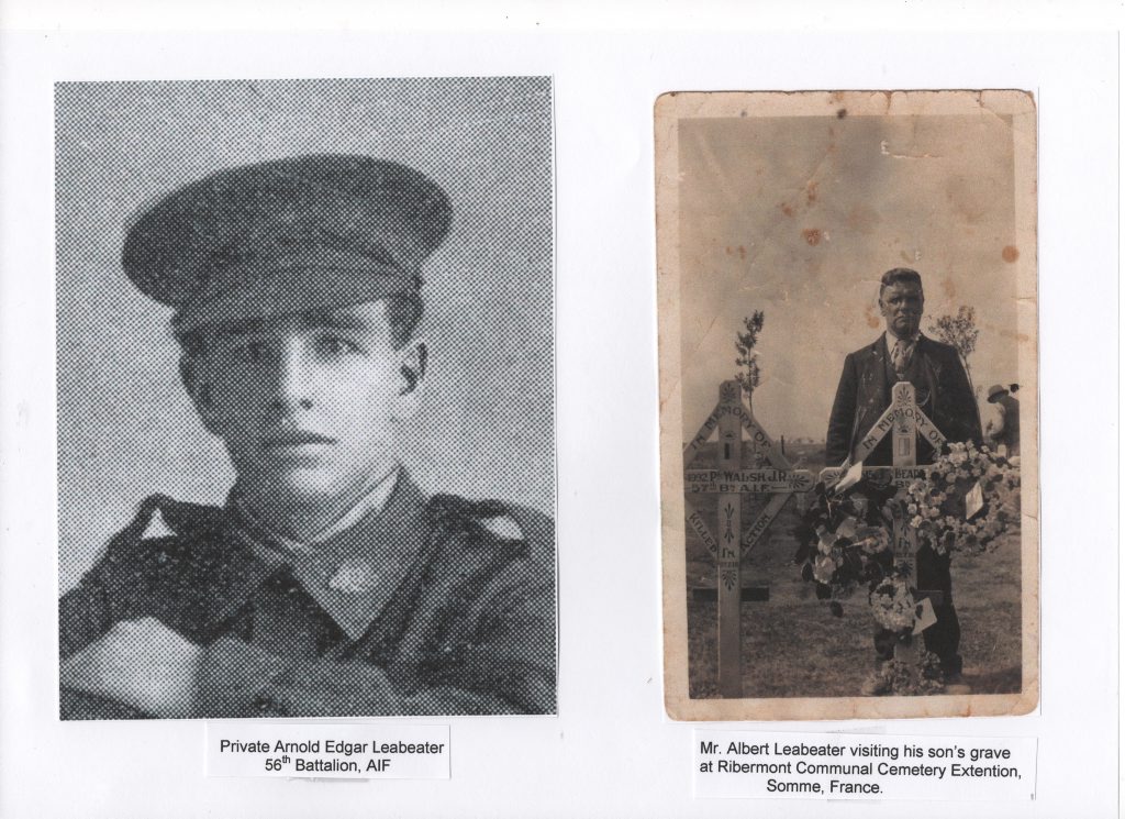 Private Arnold Edgar Leabeater of the 56th Battalion AIF